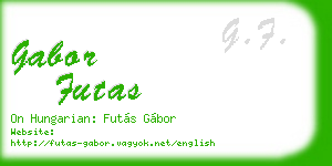 gabor futas business card