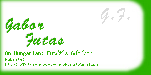 gabor futas business card